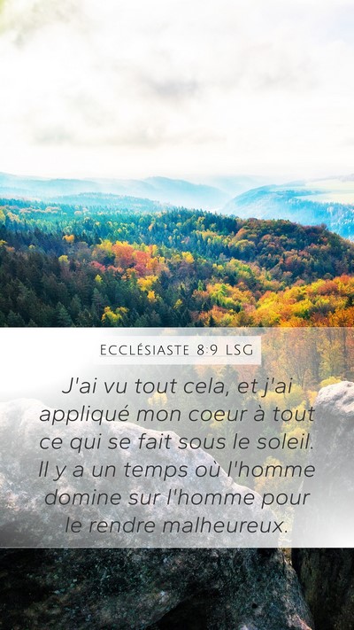 Ecclésiaste 8:9 LSG Bible Verse Image