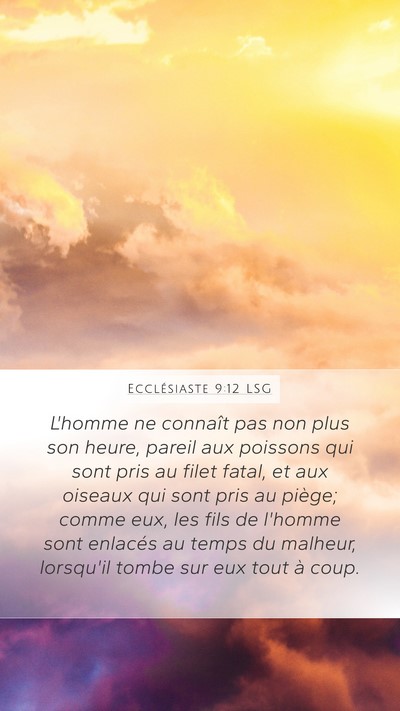 Ecclésiaste 9:12 LSG Bible Verse Image