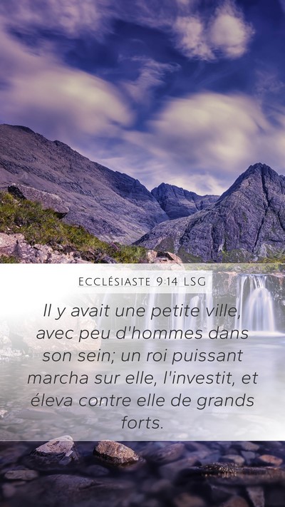Ecclésiaste 9:14 LSG Bible Verse Image