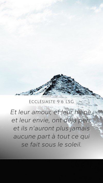 Ecclésiaste 9:6 LSG Bible Verse Image