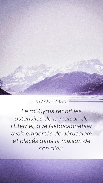 Esdras 1:7 LSG Bible Verse Image
