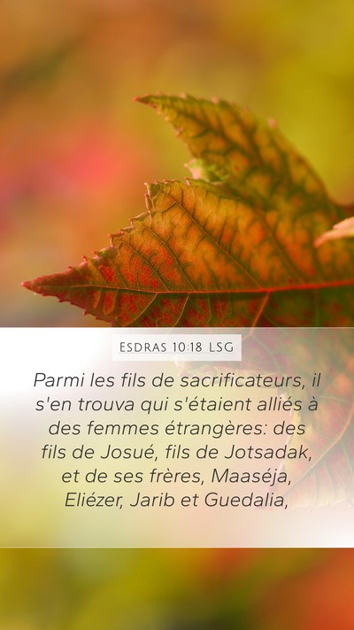 Esdras 10:18 LSG Bible Verse Image