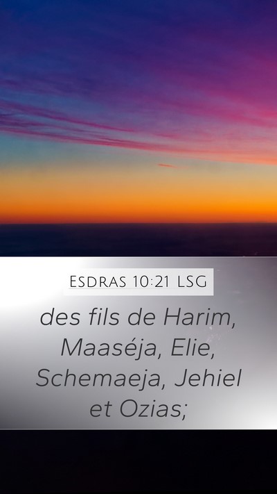 Esdras 10:21 LSG Bible Verse Image