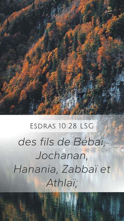 Esdras 10:28 LSG Bible Verse Image