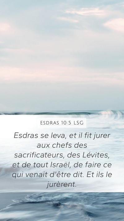 Esdras 10:5 LSG Mobile Phone Wallpaper - Esdras se leva, et il fit jurer aux chefs des - Mobile Bible Verse Wallpaper