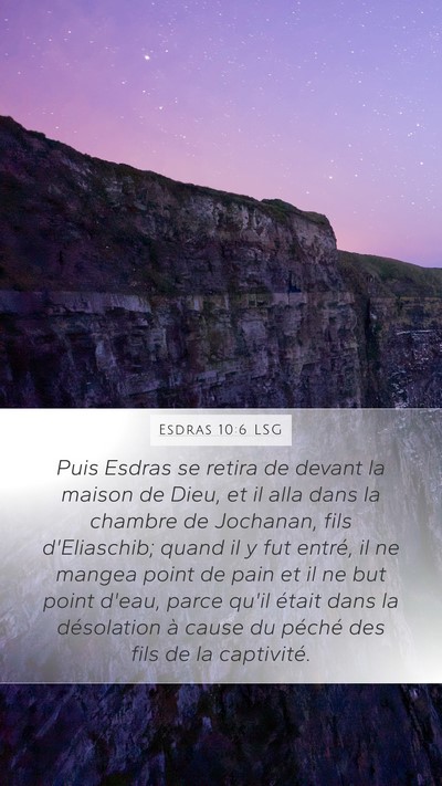 Esdras 10:6 LSG Bible Verse Image