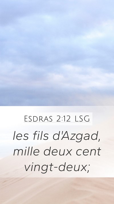 Esdras 2:12 LSG Bible Verse Image
