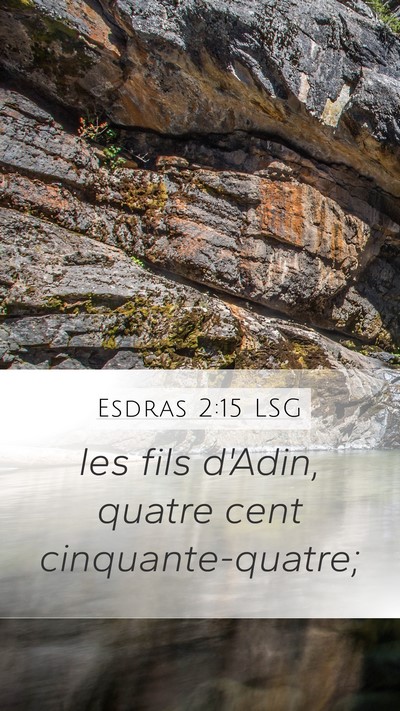 Esdras 2:15 LSG Bible Verse Image