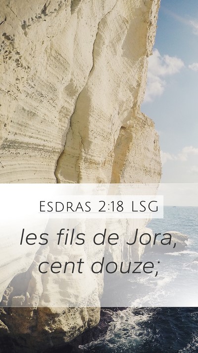 Esdras 2:18 LSG Mobile Phone Wallpaper - les fils de Jora, cent - Mobile Bible Verse Wallpaper