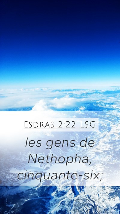 Esdras 2:22 LSG Bible Verse Image