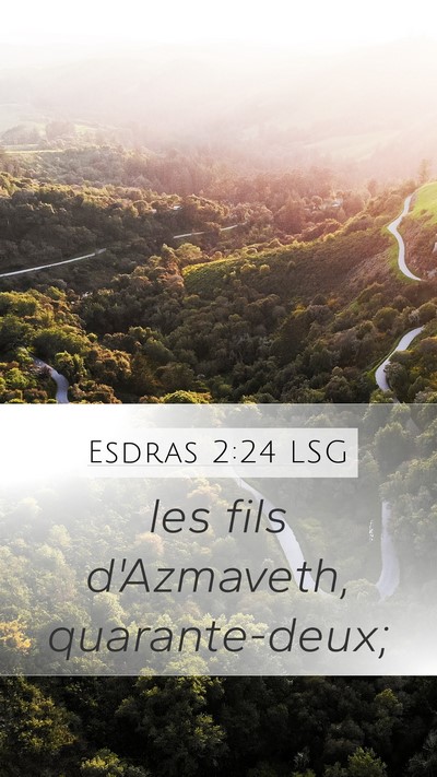 Esdras 2:24 LSG Bible Verse Image