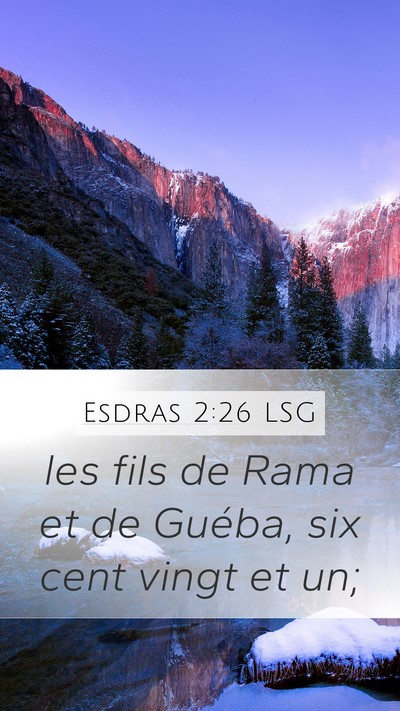 Esdras 2:26 LSG Bible Verse Image