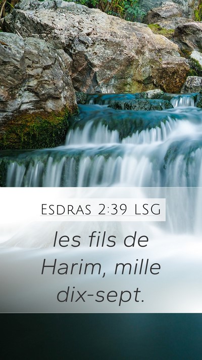 Esdras 2:39 LSG Bible Verse Image