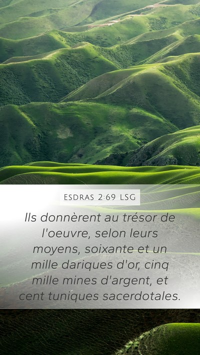 Esdras 2:69 LSG Bible Verse Image