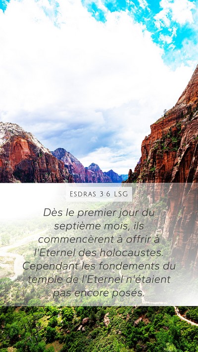 Esdras 3:6 LSG Bible Verse Image