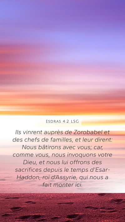 Esdras 4:2 LSG Bible Verse Image