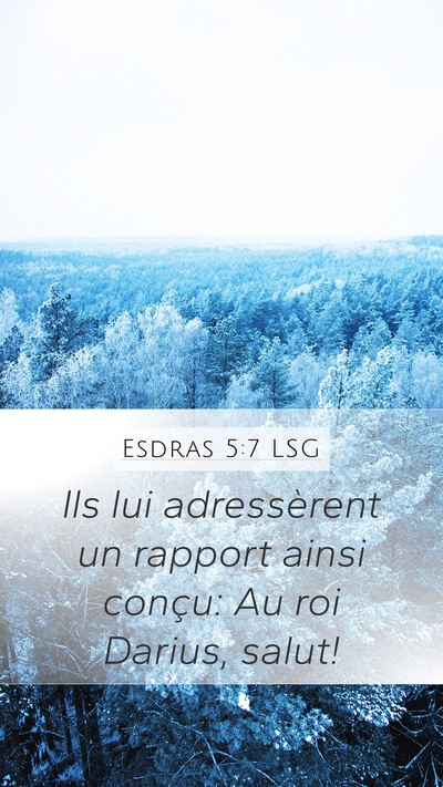 Esdras 5:7 LSG Bible Verse Image