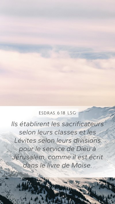 Esdras 6:18 LSG Bible Verse Image
