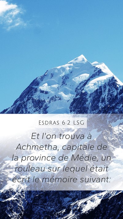 Esdras 6:2 LSG Bible Verse Image