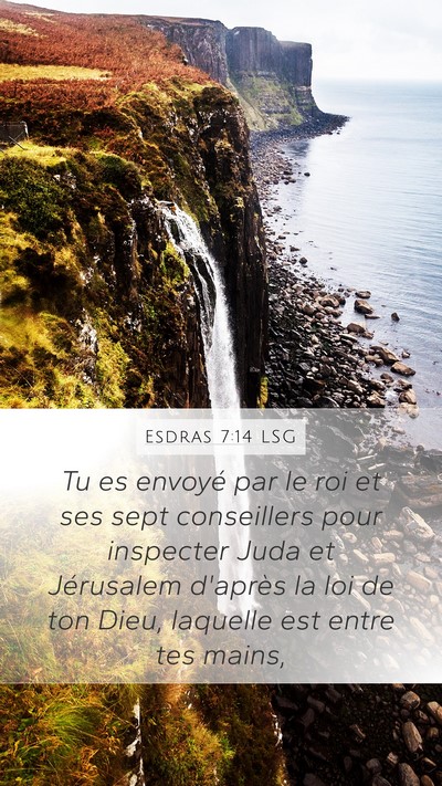 Esdras 7:14 LSG Bible Verse Image