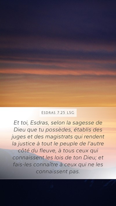 Esdras 7:25 LSG Bible Verse Image