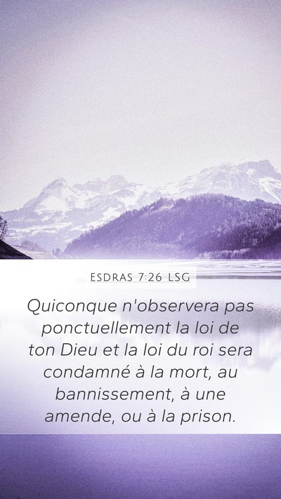 Esdras 7:26 LSG Bible Verse Image