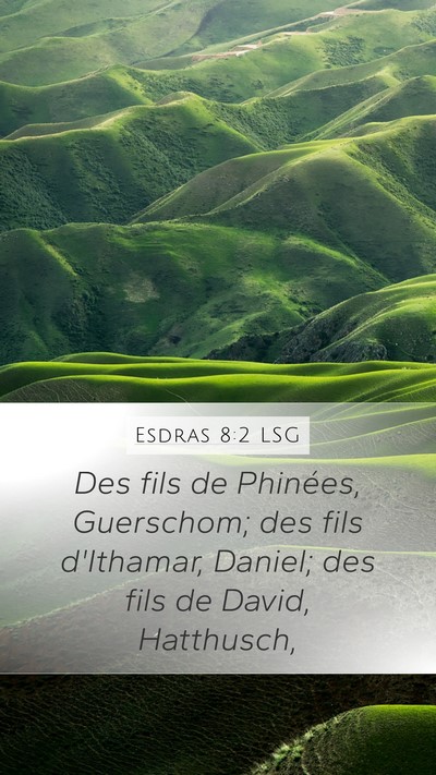 Esdras 8:2 LSG Mobile Phone Wallpaper - Des fils de Phinées, Guerschom; des fils - Mobile Bible Verse Wallpaper
