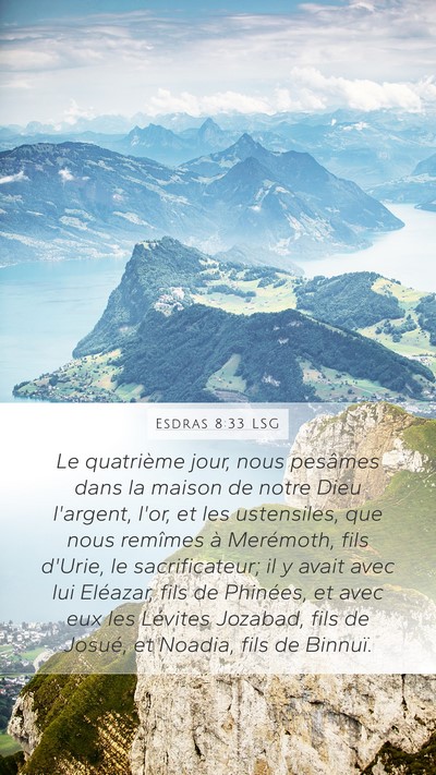 Esdras 8:33 LSG Bible Verse Image