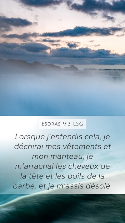 Esdras 9:3 LSG Bible Verse Image