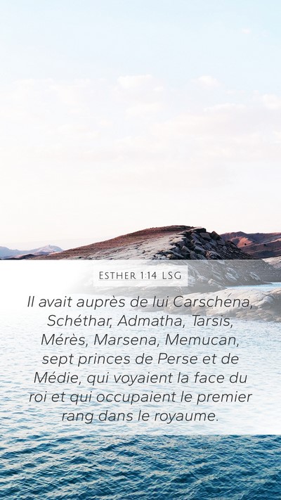Esther 1:14 LSG Bible Verse Image