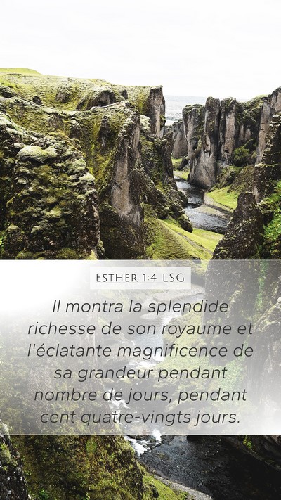 Esther 1:4 LSG Bible Verse Image