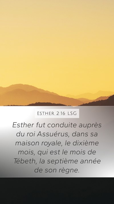 Esther 2:16 LSG Bible Verse Image