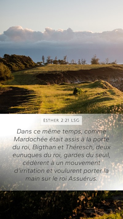 Esther 2:21 LSG Bible Verse Image