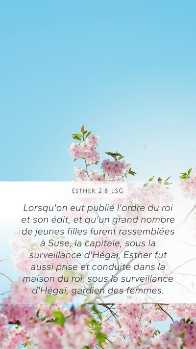 Esther 2:8 LSG Bible Verse Image