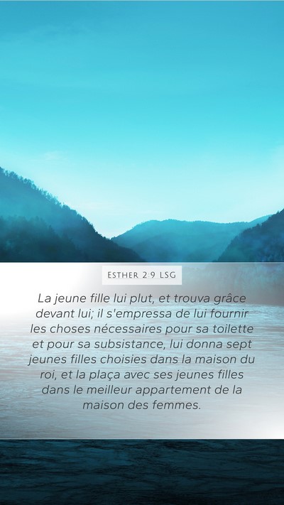 Esther 2:9 LSG Bible Verse Image