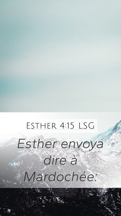 Esther 4:15 LSG Bible Verse Image