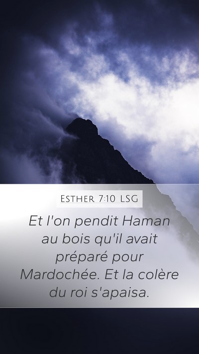 Esther 7:10 LSG Bible Verse Image