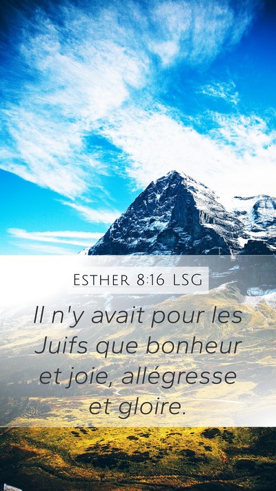 Esther 8:16 LSG Bible Verse Image