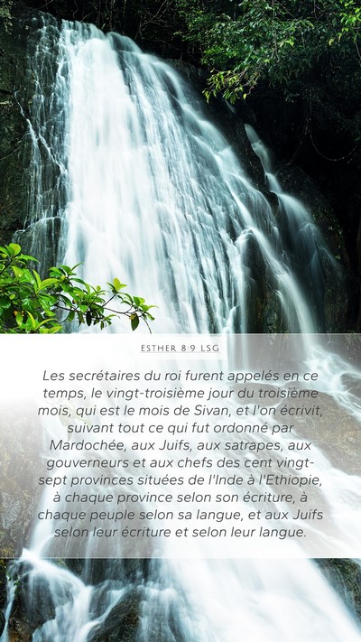 Esther 8:9 LSG Bible Verse Image