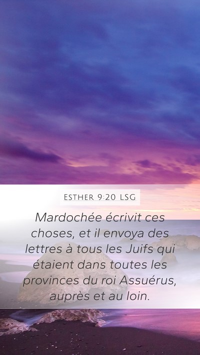 Esther 9:20 LSG Bible Verse Image