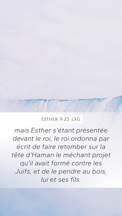 Esther 9:25 LSG Bible Verse Image