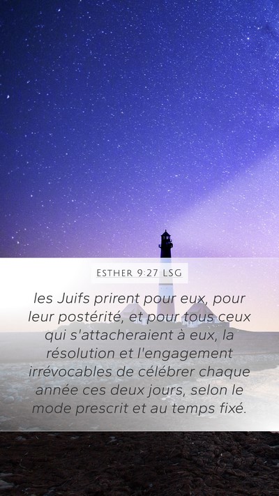 Esther 9:27 LSG Bible Verse Image