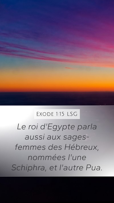 Exode 1:15 LSG Mobile Phone Wallpaper - Le roi d'Egypte parla aussi aux sages-femmes des - Mobile Bible Verse Wallpaper