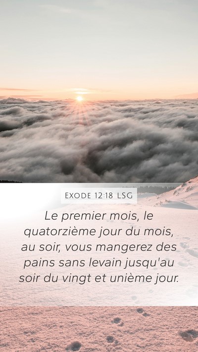 Exode 12:18 LSG Bible Verse Image