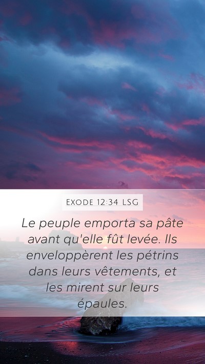 Exode 12:34 LSG Bible Verse Image