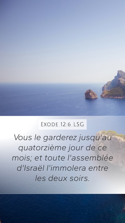 Exode 12:6 LSG Bible Verse Image