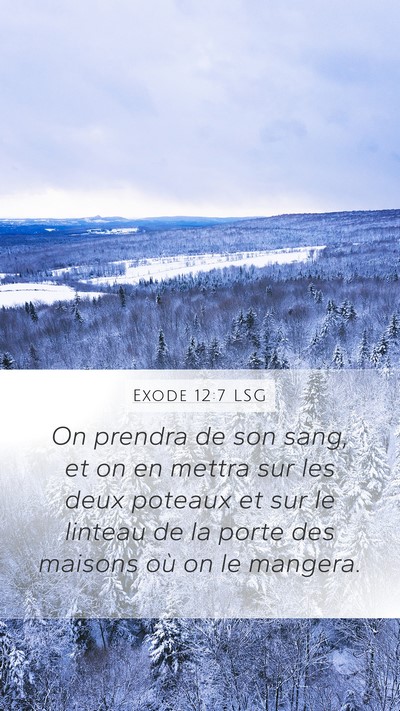 Exode 12:7 LSG Bible Verse Image