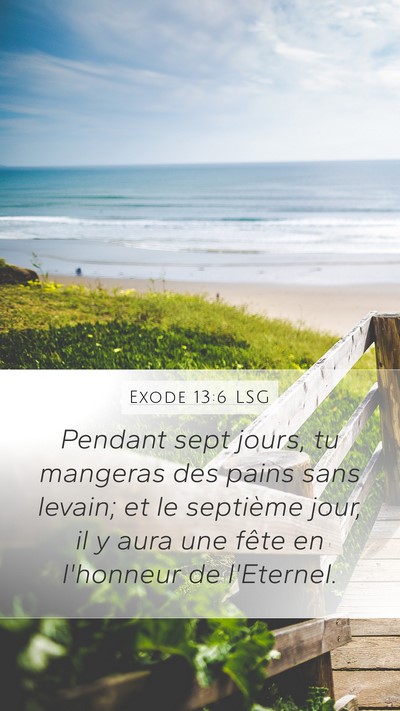 Exode 13:6 LSG Bible Verse Image