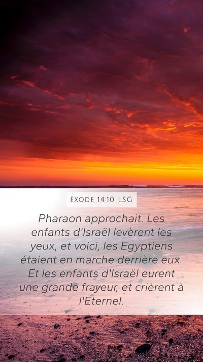 Exode 14:10 LSG Bible Verse Image