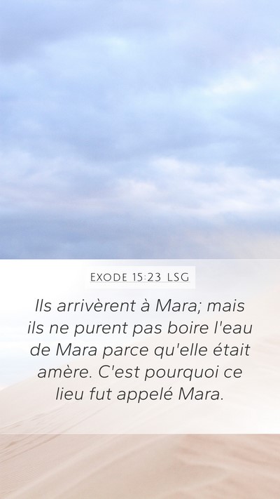 Exode 15:23 LSG Bible Verse Image